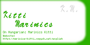 kitti marinics business card
